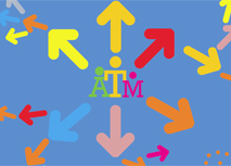 Immagine grafica con la scritta ATM e frecce 
