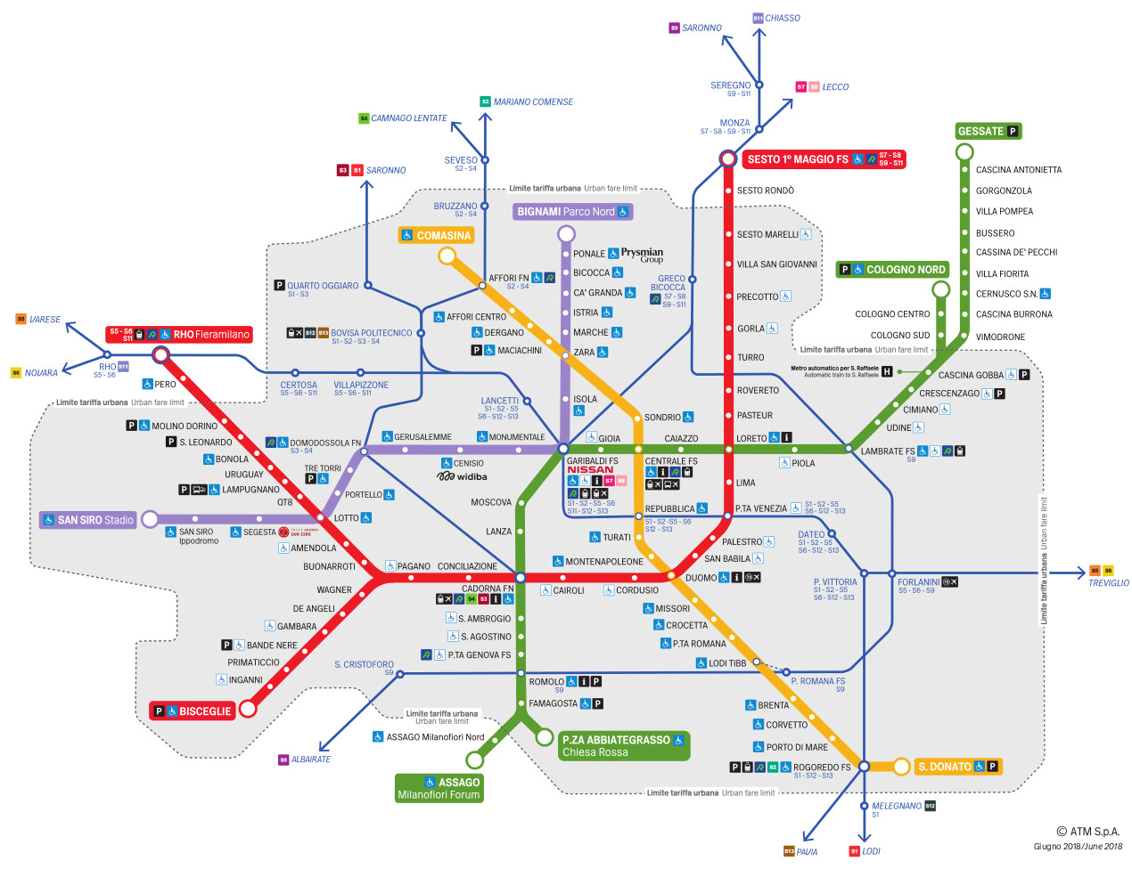 Network Map Atm Azienda Trasporti Milanesi