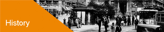 Historic image of Milan legend 'History - Enter' with link to Vehicles page